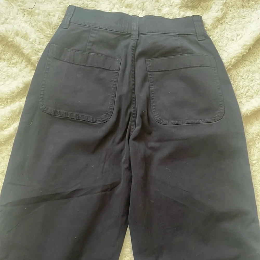 Madewell White House Black Market Dark Pants color blue wide leg